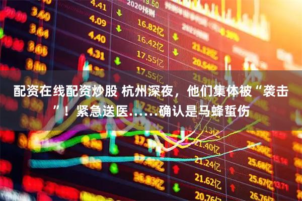 配资在线配资炒股 杭州深夜，他们集体被“袭击”！紧急送医……确认是马蜂蜇伤